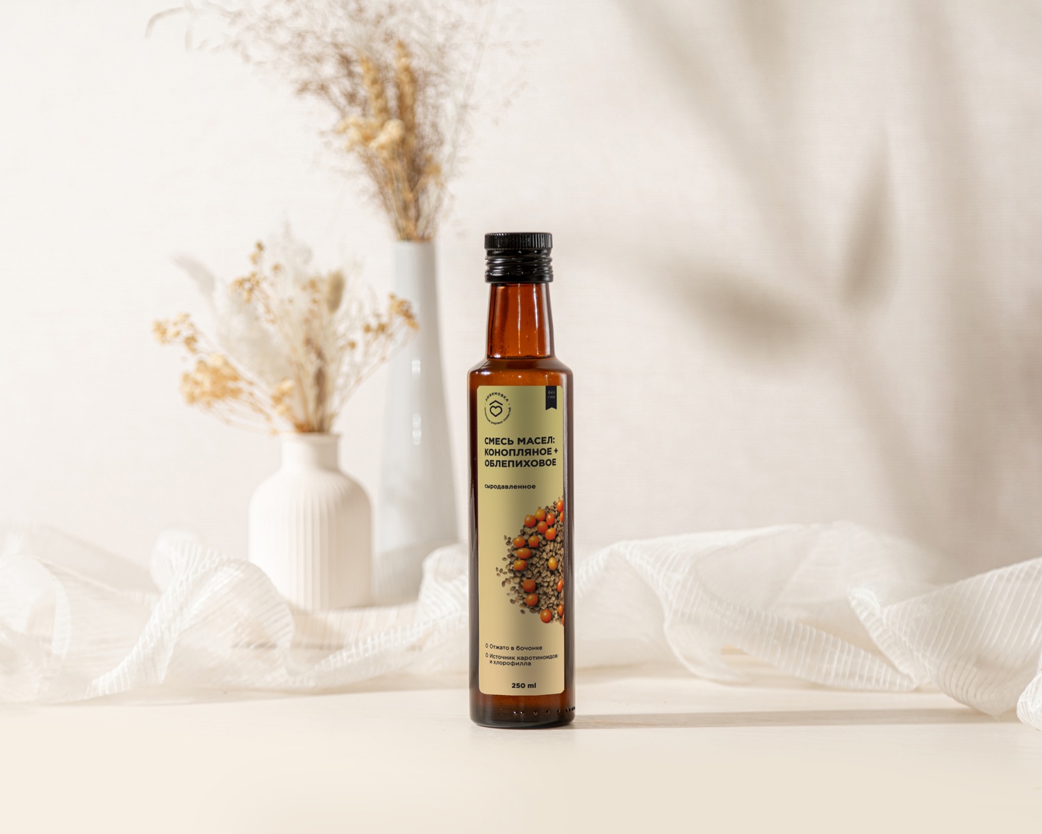 Масло конопляное, обогащенное облепихой 250мл